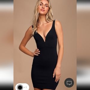 Lulus perfect pick black bodycon dress size S